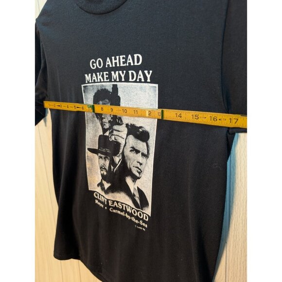Rare 1986 Go Ahead Make My Day Clint Eastwood Mayor Carmel-by-the-Sea T-shirt - Picture 6 of 7